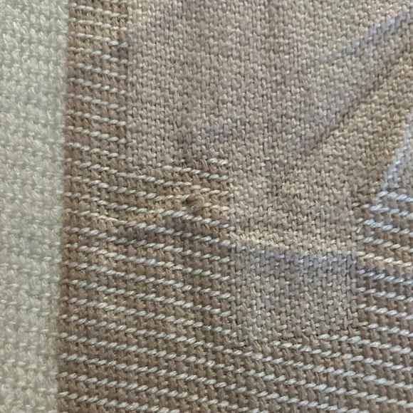 RACHEL Rachel Roy Pink and Cream Geometric Throw Blanket with Tassels - Picture 6 of 8